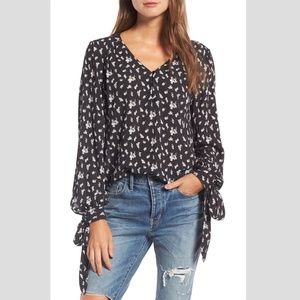 Hinge Tie Sleeve Top NWT | M